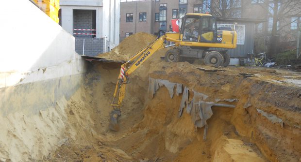 uitgraven bouwput Sint-Stevens - Woluwe