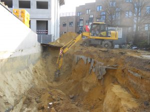 uitgraven bouwput Sint-Stevens - Woluwe