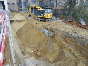 uitgraven bouwput Sint-Stevens-Woluwe hotel